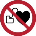 P007 – No access for people with active implanted cardiac devices