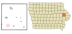 Location of Morley, Iowa