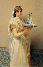 Housemaid. Painting by Jules Joseph Lefebvre, 1880.