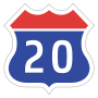 Expressway No.20 shield}}