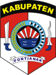 Emblem of the former Pontianak Regency (1963–2014). To prevent confusion with Pontianak City this regency was renamed to Mempawah Regency.[55]