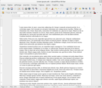 LibreOffice 4.0 - Writer dans GNOME Shell.