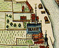 L'ancien couvent des Augustins en 1649, en face de l'abbaye Saint-Jacques.