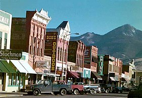 Vista do centro de Livingston, Montana.