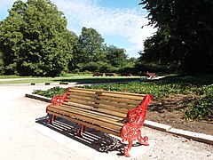 Un banc dédicacé du Battersea Park