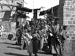 A street in the Palestinian village of Majdal Yaba, November 1917