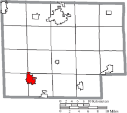 Location of Willard in Huron County