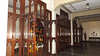 Glass doors at the narthex