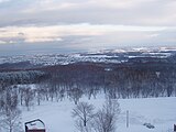 天都山頂遠望網走市區（2004年12月13日）