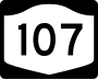 New York State Route 107 marker