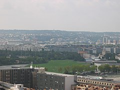 L'héliport vu depuis Paris.