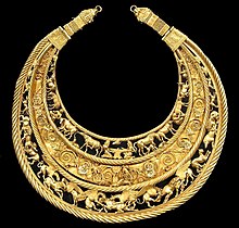 Gold ornament of the Scythian era discovered at Tovsta Mohyla