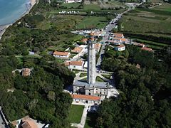 Vue aérienne du phare.