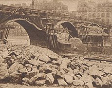 Démolition du pont en 1919.