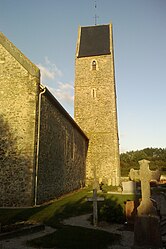 The bell tower of the church of Notre-Dame