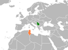 Location map for Serbia and Tunisia.