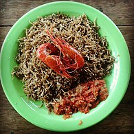 "One Man Thousand": cooked shrimp and fried Tanganyika sardine