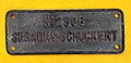 Siemens - Schuckert factory railway nameplate made of brass, probably around 1934