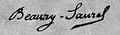 signature d'Amélie Beaury-Saurel