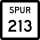 State Highway Spur 213 marker
