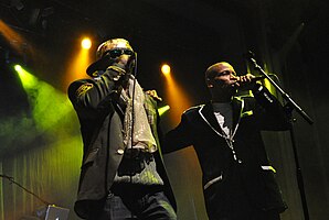 Ultramagnetic MCs (Kool Keith and Ced-Gee pictured) performing at I'll Be Your Mirror in Asbury Park, New Jersey, September 2011