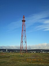 Vadsø luftskeppsmast, en av de äldsta bevarade av sin typ.