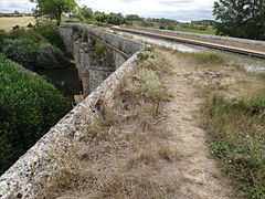 Acueducto de Abánades. Cauce del Canal de Castilla