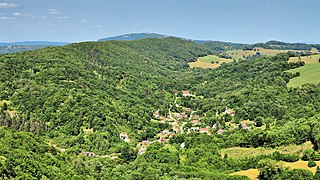 Vue depuis le belvédère du château d'Arguel.