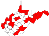 County distribution map.