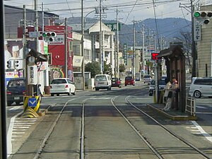 東田坂上停留場（2005年1月）