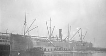 1920 Black and White photograph of the Bessie Dollar at dock in Valcouver