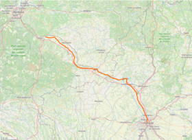 Le tracé du canal de Garonne sur OpenStreetMap