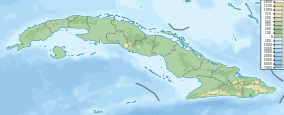 Map showing the location of Ciénaga de Zapata