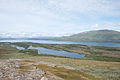 Les lacs du parc national de Padjelanta : Dijdderjávrre au premier plan et Virihaure en arrière-plan.