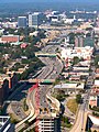 Aerial view of the Downtown Connector facing north from downtown