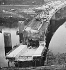 Fredhäll bridge in 1964 after a collapse