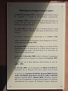 Plaque commémorative de la réouverture de la ligne.