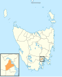 Map showing Glenorchy City LGA in Tasmania