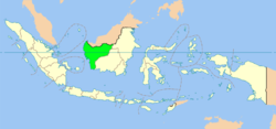 Location of Province of West Kalimantan in Indonesia