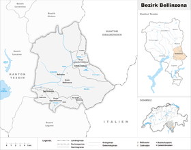 Localisation de District de Bellinzone