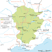 Le royaume de Bourgogne avant le traité de Verdun.