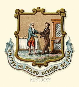 Coat of arms of Kentucky at Historical coats of arms of the U.S. states from 1876, by Henry Mitchell (restored by Godot13)