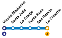 Estaciones de la Línea 4A del Metro de Santiago