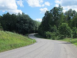 Pühajärve-Pukamõisa road in Mäha village