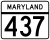 Maryland Route 437 marker