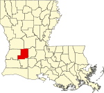 State map highlighting Allen Parish