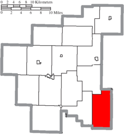 Location of Elk Township in Noble County