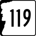 Route 119 marker