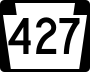 Pennsylvania Route 427 marker