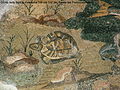 Schildkrötenmosaik in Palestrina-offensichtlich Testudo h. hermanni